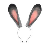 Diadema de orejas de conejo para adultos y adolescentes, diadema de felpa para maquillaje, transmisión en vivo, cosplay, fiesta, diadema de maquillaje, diadema para lavar la cara y las orejas
