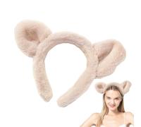 Diadema de orejas de oso adulto, diadema de oso - Linda diadema de peluche orejas de oso - Diadema de pelo para lavado facial, cuidado de la piel, maquillaje, accesorios para el cabello para femm