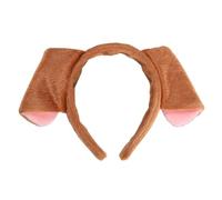Diadema de orejas de perro dálmatas marrones con dibujos animados para cachorros y orejas de perro, disfraz de orejas de perro, disfraz para fiesta de Navidad, disfraz de cosplay, fiesta para mujer