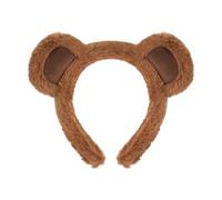 Diadema de oso: lindo disfraz de felpa, diadema ajustable con comodidad, orejas de animales con alegría, material, diseño duradero para Halloween, de cumpleaños, sesión de fotos, evento,