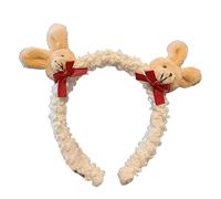 Diadema de oso suave con patrón de animales, aro de pelo de conejo de felpa para lavar la cara, diademas de animales de dibujos animados, diademas peludas para niñas, accesorios de fotos de dibujos