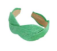 Diadema de paja trenzada ancha y cómoda, ligera y transpirable para mujeres, playa, bodas, al aire libre, elegante diadema de ala ancha