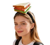 Diadema de Pan de Imitación - Cinta Cómoda De Simulación De Sándwich De Pan Lindo - Accesorios Para Fotos Cosplay Y Tocado - Para Fiestas De Carnaval, Temática De Vestido, Actuaciones, Cumpleaños Y Es