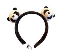 Diadema de panda de peluche para adultos y niños, con diseño de caricatura, para mujer, para maquillarse, tomar fotos, fiesta de Navidad, diademas lindas para mujeres, lindas diademas para lavarse la