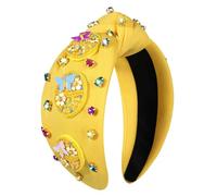 Diadema de Pascua, bonito dije de conejo y zanahoria, diadema anudada con diamantes de imitación, joyería de nudo ancho, accesorio para el pelo de Pascua, regalo para mujeres y niñas