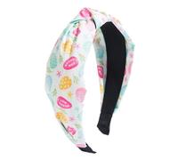 Diadema de Pascua | Diadema ancha con nudo , diadema de feliz Pascua con estampado de huevo de conejo, diadema para mujer, accesorios para el cabello de