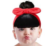 Diadema de peluca con flequillo para bebé, diadema elástica agradable a la piel para actuaciones en escenario, celebraciones, reuniones de padres e hijos