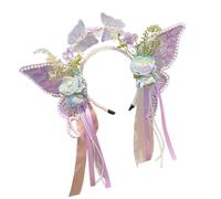 Diadema de perlas brillantes tejida a mano, diseño de mariposa, para desfiles, bailes, princesas, accesorios para el cabello