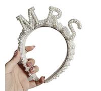 Diadema de perlas completas para el pelo, estilo vintage, para desfiles, bailes, velos de novia para bodas, accesorios para el cabello, diademas de novia para boda