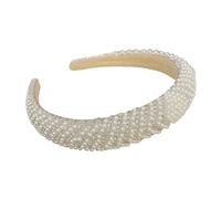 Diadema de perlas con diamantes de imitación de para bodas, fiestas y uso diario, accesorio para cabello de 13cm, accesorio para cabello de boda