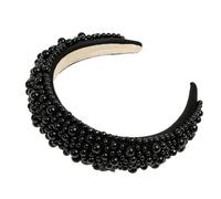 Diadema de Perlas con Nudo Diademas con cuentas de cristal for mujer, diadema acolchada ancha y brillante, aro for el pelo, joyería for fiesta graduación(Headband 04)
