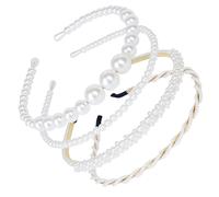 Diadema de perlas para mujer, accesorios protectores para el cabello con diamantes de imitación, diademas elegantes y modernas ideales para