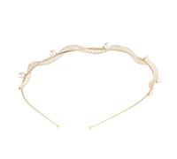 Diadema de perlas sólidas de metal para niñas, turbante, bisel, diadema femenina para mujer, accesorios para el cabello (color: E, tamaño: 1) (D 1)