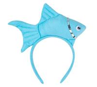 Diadema de pez, lindas diademas de pelo de pez 3D para mujeres, diademas de animales marinos de dibujos animados, aro de pelo divertido de tela suave para niños y adultos, fiesta en casa, animal