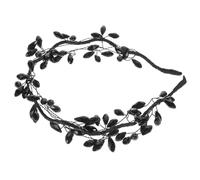 Diadema de Piedra Sintética para Mujer Negra, Elegante, Manual, 1 Pieza | Piedra Artificial, Tela E Hierro, Acabado Pulido, para Ocasiones Formales y Peinados Ondas o Trenzas
