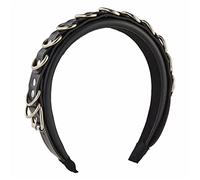 Diadema de piel sintética para mujer, diadema gótica, diadema de piel sintética, diadema de rock, diadema punk, diadema steampunk, diadema de piel sintética