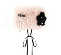 Diadema de piel sintética para mujer, orejeras elásticas y gruesas para invierno, calentadores de orejas peludas, para clima frío, diadema de piel sintética