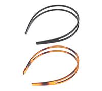 - Diadema de plástico duro, 2 unidades, de doble, con, minimalista, para mujer (color y marrón)