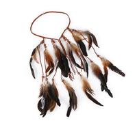 Diadema De Plumas Bohemia, Asudaro Cabello Indio, Accesorios Baile, Traje Cosplay, Diadema Bohemio Para Mujeres Y Niñas - Brown
