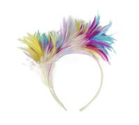 Diadema de plumas color novia pluma sombrero de copa diadema tocado