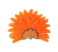 Diadema de plumas con lentejuelas para mujer, tocado exagerado con banda elástica para carnavales, fiestas y vísperas especiales