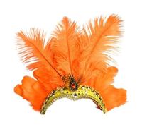 Diadema de Plumas Diademas de plumas con corona de cristal for fiestas y celebraciones. Tocado.(TYPE 18)