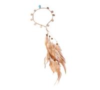 Diadema de plumas étnica para mujer, estilo indio, accesorio para el cabello para vacaciones en la playa