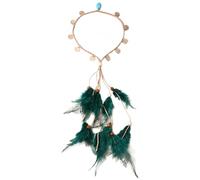Diadema de plumas étnica para mujer, estilo indio, accesorio para el cabello para vacaciones en la playa