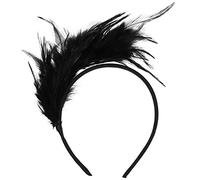 Diadema de plumas Fascinator Banda para el cabello Tocado para la cabeza Tocado de disfraces para el Festival de fiestas elegantes ( )