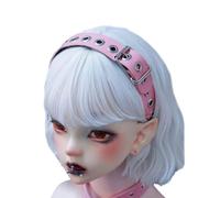 Diadema de poliuretano con remache punk, accesorio para la cabeza para adultos con ojales y remaches