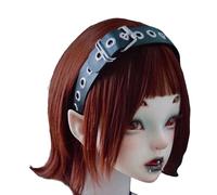 Diadema de poliuretano con remache punk, accesorio para la cabeza para adultos con ojales y remaches
