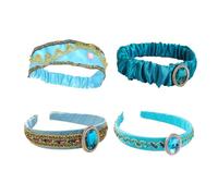 Diadema de princesa para fiesta de Halloween, cosplay, disfraz de princesa azul, disfraz clásico árabe, bandas azules para el pelo