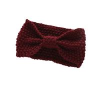 Diadema de punto boho para mujer, diademas anchas, cálidas, turbantes, suaves accesorios para el cabello para mujeres y niñas, diadema para el pelo para el día a día, yoga, deporte, lavado, rojo vino