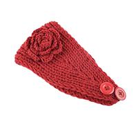 Diadema de punto elástica que no aprieta, hermosa y dulce diadema de flores de punto roja