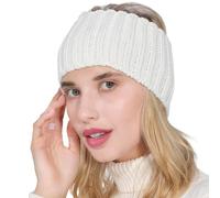 Diadema de punto para mujer, diadema de invierno para mujer | Diadema de ganchillo elástica suave, Bandas de invierno transpirables para mujer, diadema de punto calentadora de orejas para clima frío