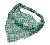 Diadema de raso navideña pañuelos de pelo bohemios accesorios de moda para el cabello bufandas bo de mujer diademas de bandana pañuelos triangulares para el pelo satín Green ANDRESLAD