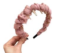 Diadema de red para mujer, para principios de primavera, versátil, adelgazante, elegante, con clip para moldear el cabello, línea capilar alta para la cara