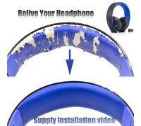 Diadema de repuesto para auriculares inalámbricos Sony PS3 PS4 7.1 Gold - Azul