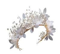 Diadema de Rice Bead con estilo francés - Princess Flower Headdress For Weddings & Photos, talla única, Agar