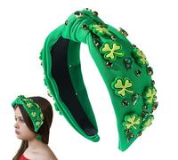 Diadema De San Patricio | Accesorio para peinar el cabello con trébol y pedrería irlandesa,Complementos Para El Día de San Patricio - para Mujeres y Niñas, Uso Diario, Tru