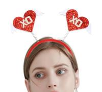 Diadema de San Valentín, diademas de San Valentín para mujer | Casco de amor con lentejuelas brillantes - Accesorios para el cabello para trajes de vacaciones, accesorios para fotos de festivales