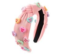 Diadema de San Valentín para mujer, Diadema anudada del día de San Valentín - Diadema de spa para el día de San Valentín Diadema para lavado de cara,Decoraciones de temporada, envolturas para el cabel