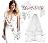 Diadema de satén de color oro rosa para novia, despedida de soltera, decoración de despedida de soltera, decoración de despedida de soltera y suministros, Una talla le queda a la mayoría, Bride to Be (Negro - Glam Rose Gold)