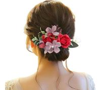 Diadema de senderismo para mujer, verano, flores, metal, pinzas para el pelo, pinzas deslizantes con dientes, lazos florales, horquillas, asas, pinzas para el pelo, abrazaderas, sombreros para correr