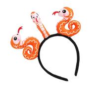 Diadema de serpiente de mascotas,Diadema del año de la serpiente - Linda Diadema con 3 Serpientes de Dibujos Animados | Tocados festivos de mascotas del Festival de Primavera para cumpleaños, Año Luna