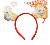 Diadema de serpiente del año 2025 | diadema de serpientes de peluche, accesorios de fotografía 2025, tocado de Año Nuevo chino para niños y adultos