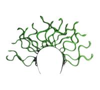 Diadema de serpiente para Halloween, cosplay, disfraz de graduación, maquillaje, accesorio de mitología griega antigua, hebilla de cabeza de serpiente, suministros de fiesta (verde1)