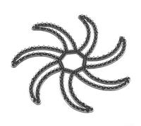 Diadema de silicona para motocicleta, acolchado interior, ajuste ideal para la mayoría de los modelos (negro)