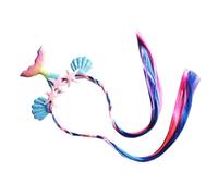 Diadema de Sirena para Niños Peluca Colorida y Diseño Princesa | Plástico y Fibra Sintética, Ligera para Fiesta y Fotos, Cómoda de Llevar, No se Deforma ni Pierde Color