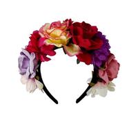 Diadema de tela con diseño de rosas para mujer, para bodas, novias, disfraces, fiestas temáticas, celebraciones